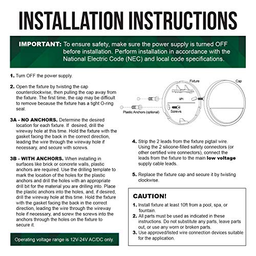 Gkoled Low Voltage Led Deck Lights, Landscape Step Stair Railing Light Fixture With 2W Integrated Led Chips, Die-Cast Aluminum 12V Ac/Dc Accent Lighting With Black Powder Coated Finish (6-Pack) #TOP4