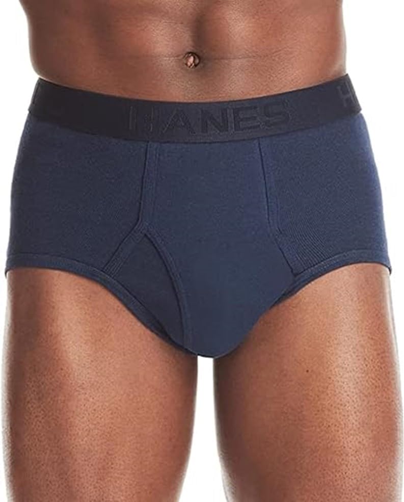 Hanes Ultimate Men's 6-Pack Classics Full-Cut Brief, Blue Assorted, X-Lage2