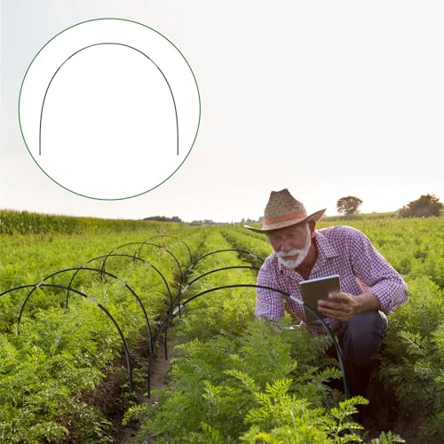 YEJAHY Pflanztunnel Bögen, Gewächshausreifen Folientunnel, Tunnelbogen für Hochbeet, Gartentunnel Reifen, Gartenreifen Hochbeet, Gewächshaus Hoops, Gewächshaus Tunnel (30PCS)