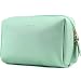 Large Vegan Leather Makeup Bag Zipper Pouch Travel Cosmetic Organizer for Women and Girls (Large, Mint Green)