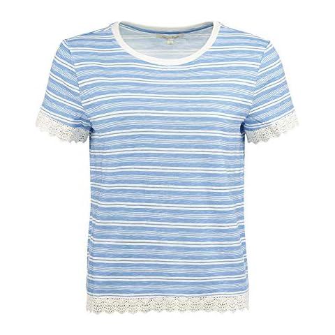 TOM TAILOR Denim Camiseta de rayas con ganchillo Cover
