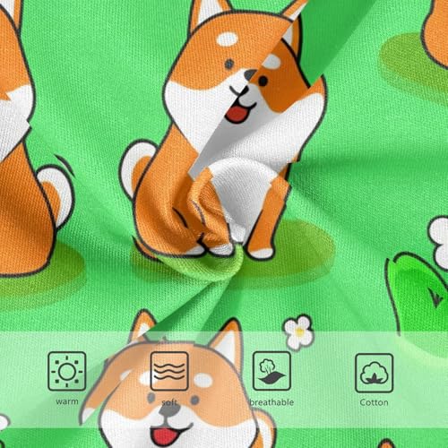 Durable Girls Underwear Toddler 2t Cotton Little Girl Panties Cute Cartoon Shiba Dogs Green Kids Undies Briefs3