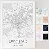 Mapdify Landshut personalisiertes Stadtposter, dein 