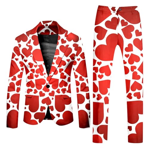 Red Mens Blazer Mens Formal Jacket Men Blazer Jacket 80S Guys Outfits Plus Size Mens Suit African Sets for Men Christmas Themed Mens Suits Tweed Herringbone Men's Suits