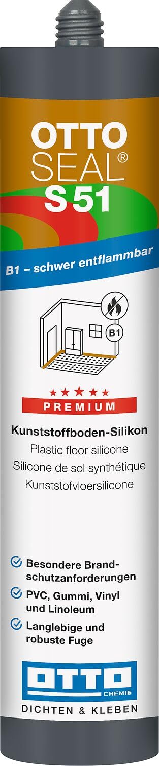 Otto Seal S51, el Silicon para de PVC de goma y linóleo, 310 ml (Varios. Colores Elegible)