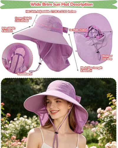 Sombrero solar para mujer con protección UV y orificio para coleta miniatura 3