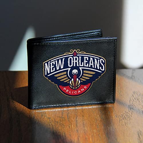 Rico Industries Embroidered Leather Billfold Wallet
