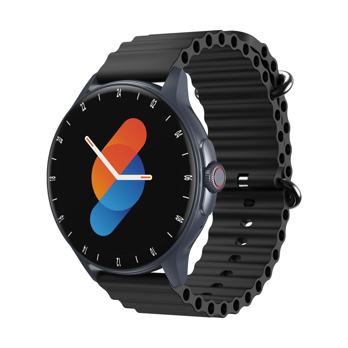 Havit SmartWatch 1.43" Full Touch AMOLED Display, IP68 Waterproof Fitness Tracker, Bluetooth Call & Notifications, Heart Rate & Blood Pressure Monitor Compatible with Android & iOS - Black (M9046-BK)