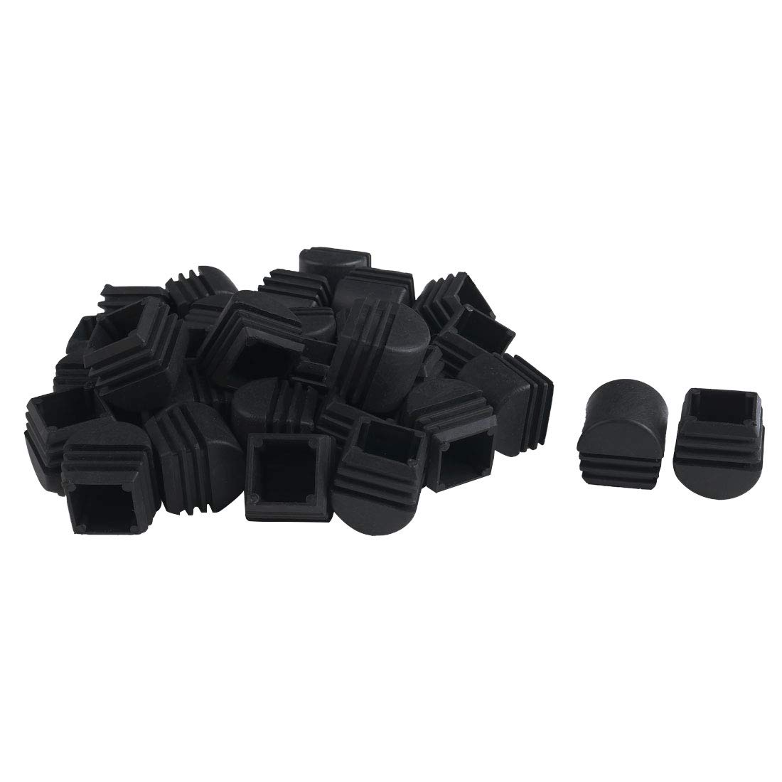 uxcell 45pcs 25 x 25mm Plastic Domed Square Insert Cap, for 0.83"-0.91" Inner Size