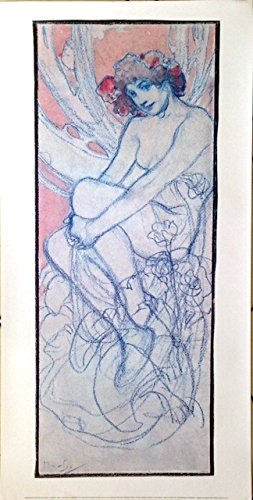 Affiche Alfons Mucha Les 4 Saisons 50X100 cm | Poster déco art nouveau salon