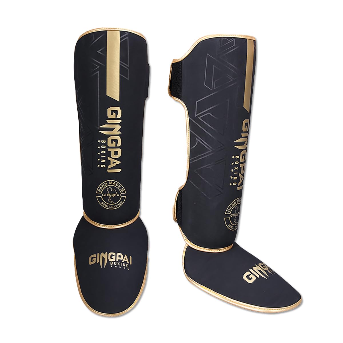 OLYSPM Muay Thai Shin Guards,Shin Guards Muay Thai,MMA Shin Guards with Shock-absorbing Liner for Protecting your Calves and Feet,Kickboxing Shin Guards for Boxing,Sparring,Karate