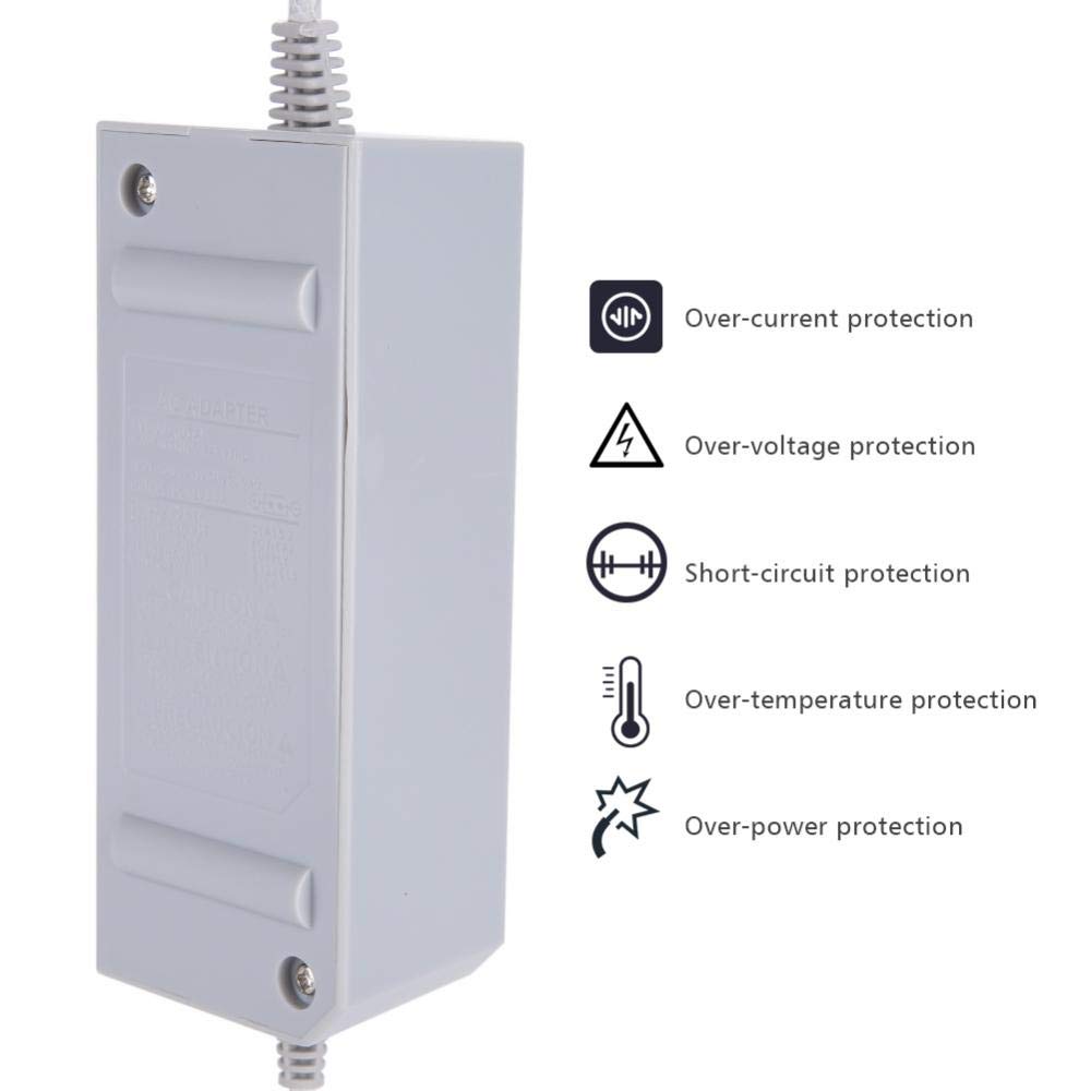 Cavo Alimentazione Wii – Adattatore Universale 100-240V EU Plug, Compatibile con Wii Console [Versione Aggiornata]