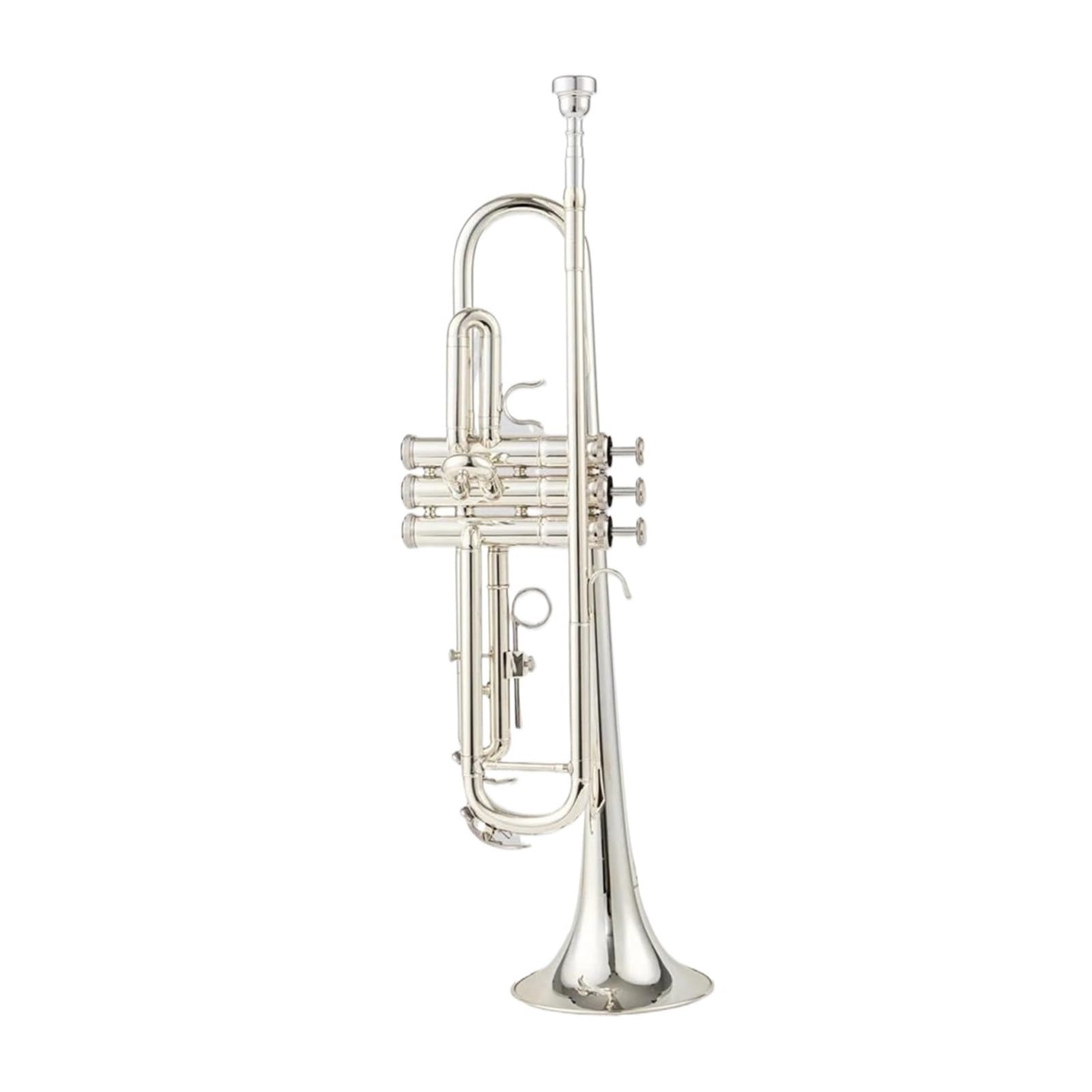 trompeta estándar Trompeta plateada profesional instrumento de trompeta plana B trompa de jazz de alta calidad