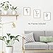 Unframed Abstract Flower Art Print Nordic Style Black&White Rose Leaf Art Wall Plant Painting, Set of 3(8''X10'') Canvas Poster for Modern Wall Decor,Housewarming Gift