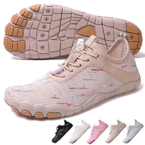 Image of Hike Barefoot Shoes Womens Men,Unisex Barefoot Water Shoes Breathable, Anti-Slip Hiking Footwear for Athletic Wide Toe Shoe Footwear for Hiking, Walking, Running, Yoga, and Water Sports