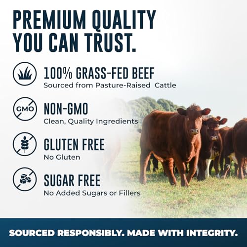 Image of Grass Fed Beef Protein Powder, Chocolate Flavor, 30 Servings