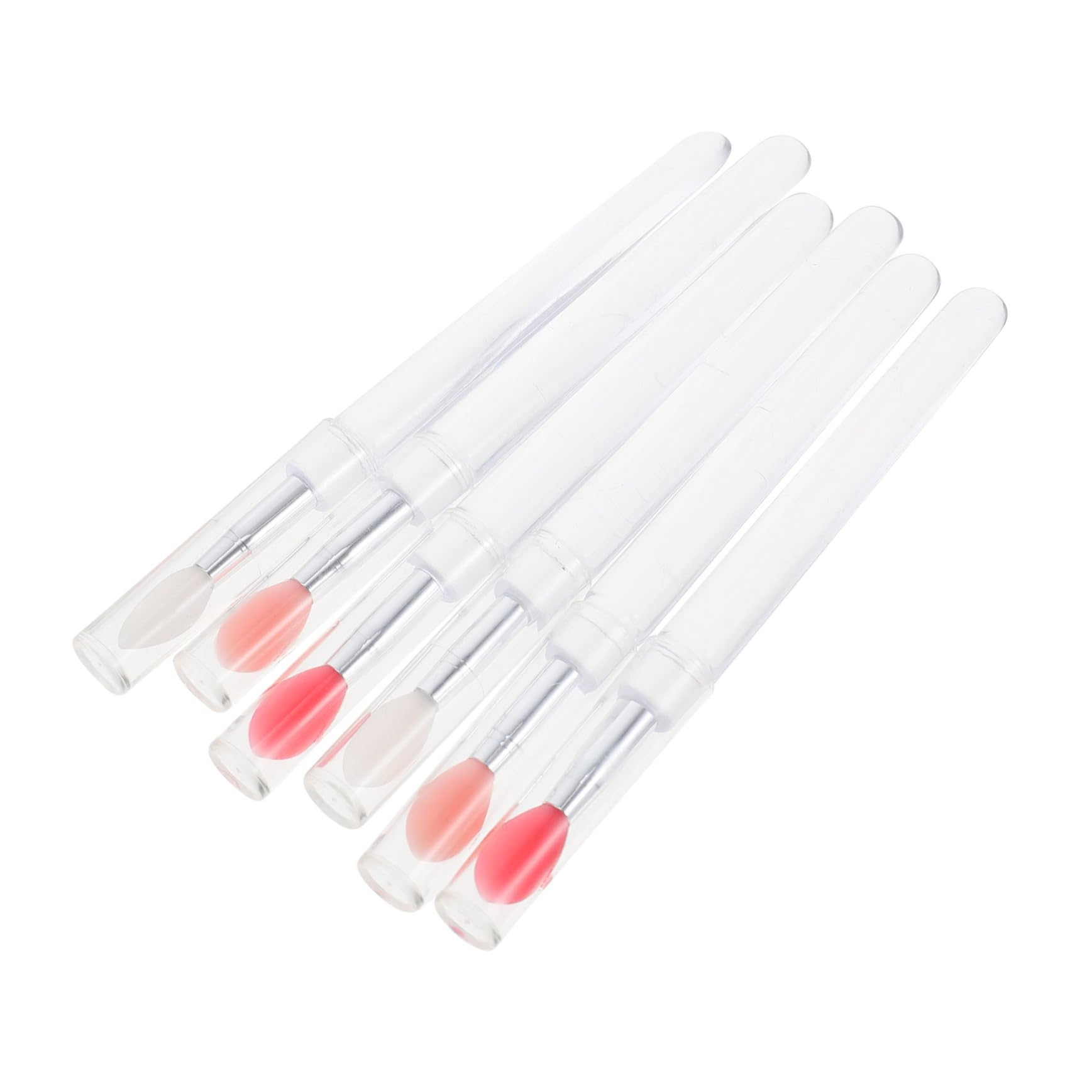 BELLIFFY Silicone Lip Makeup Brush 6pcs Set Lipstick Applicator Brush Cosmetic Tool