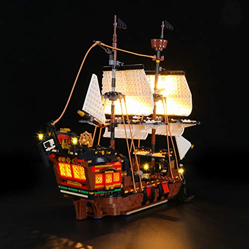RTMX&kk USB-Schnittstelle Leuchten Kit Spielzeug Für Piratenschiff Bausteinen Modell, Led Beleuchtungsset Kompatibel Mit… – Bild 4