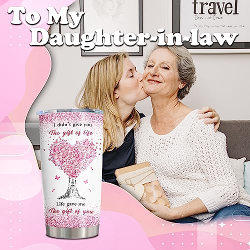 Image of ZANIION Daughter in Law Gifts Tumbler, Gifts For Daughter in Law, Daughter in Law Gift Ideas, Best Future Daughter in Law Birthday Gift, Daughter-in-Law Gifts From Mother-in-Law Coffee Cup 20oz 1PC