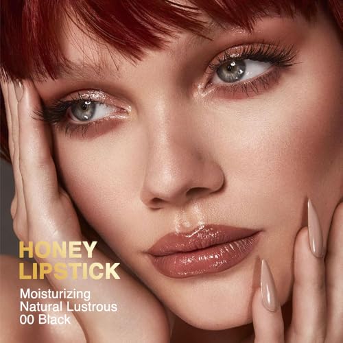 Image of evpct Brown Honey Lipstick Moisturizing Tinted Lip Balm for Older Women | Hydrating Formula Tinted Lip Oil Stick, Sheer Lightweight Softening, Shine Glowy Lipgloss Lips Color Tint Stain, Cruelty-Free