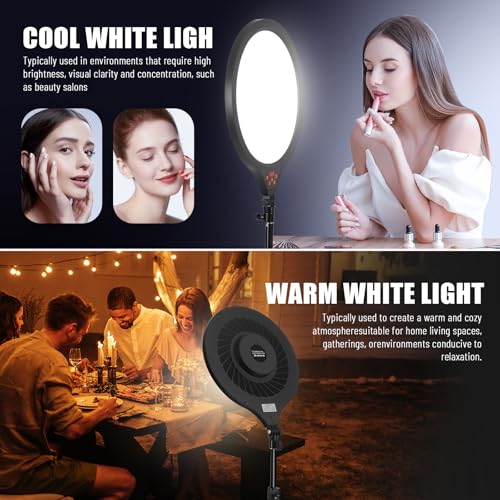 Anneau lumineux trépied iPhone 14 pouces réglable avec télécommande - 3