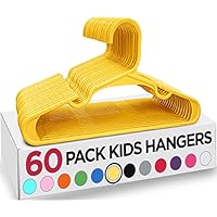 Utopia Home 60 Pack Kids Hangers - 11.5 Inch Plastic Baby Hangers for Closet - Childrens Hangers for Clothes & Infant Hangers for Closet - Ideal for Everyday Standard Use (Yellow)