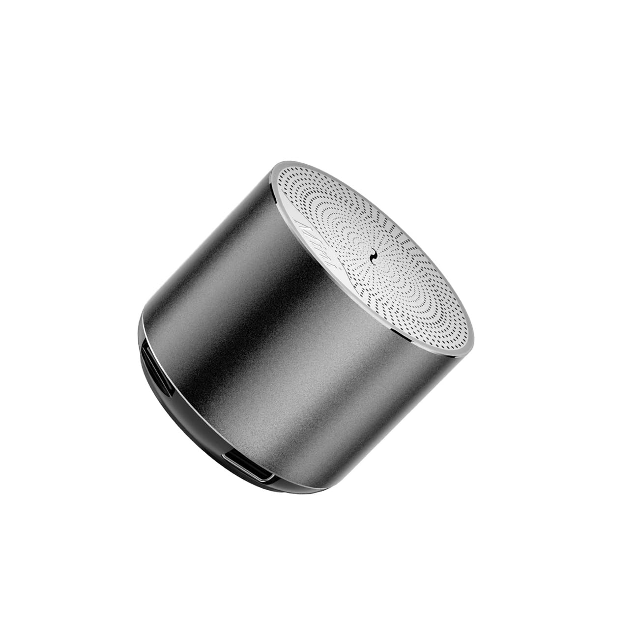 Portable Bluetooth Speaker with LED Light Ring, Compact Wireless Design (Black)