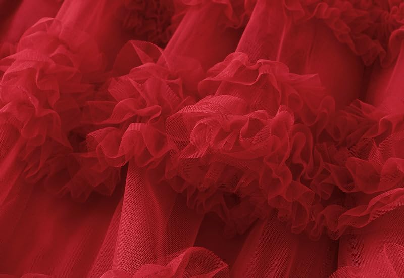 Long Casual Skirts for Women Tulle Cake Elastic High Waist Flowing Midi Fairy Skirts Vacation Autumn3