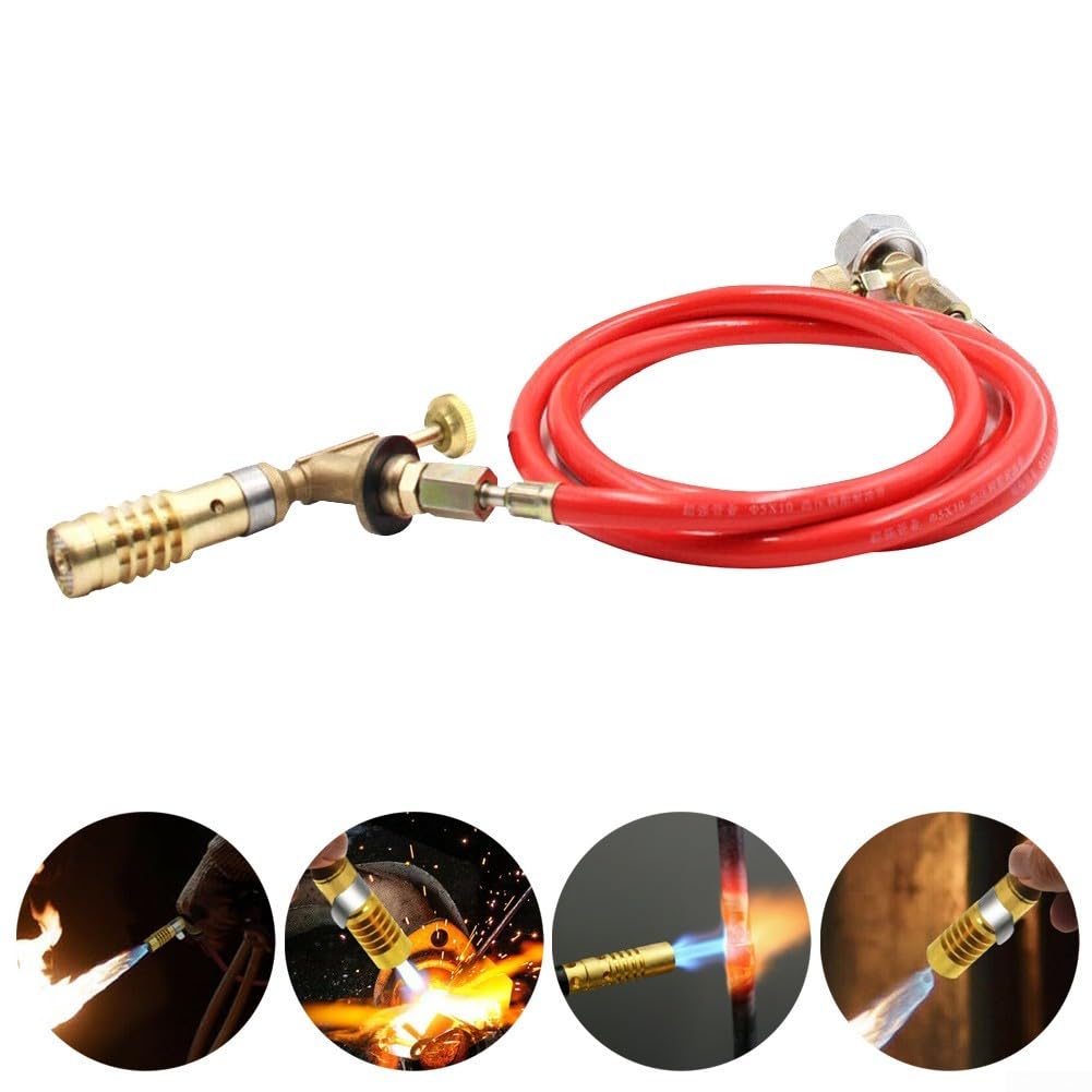 MAP Pro - Antorcha de gas propano para soldadura con manguera de 5 pies, gases disponibles, propano, gas combustible Map/Pro