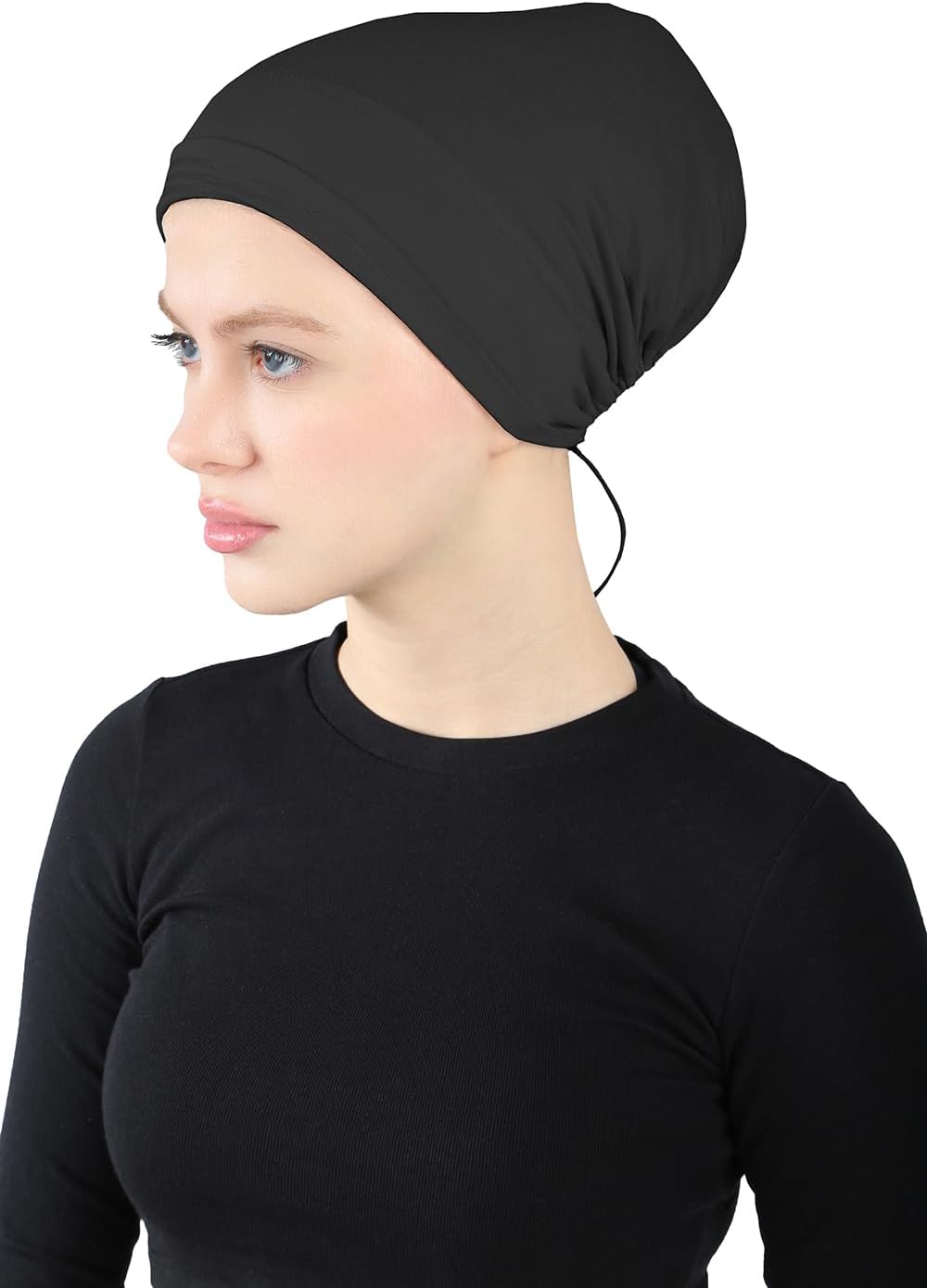 HoM Adjustable Viscose Hijab Cap | Tie-Back Bonnet Under Scarf for Custom Fit, Soft & Breathable