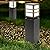 Outdoor Bollard Light IP65 Waterproof Landscape Pathway Lights, Heavy Duty Steel, Stable Widened Base, E27 Lampholder, Modern Ground Light Bollard for Lawn, Patio, Courtyard, Driveway, Oblong 1pack