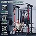 MAJOR FITNESS Drone3 Power Rack, 2500lbs Multi-Function Home Gym Squat Rack with Dual Pulley System, Pull-Up Bar & J-Hooks, Heavy-Duty Steel Frame for Maximum Stability & Strength Training