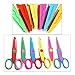 Jialeey Plastic Kids Design Safety Art Scissors Creative Crafts Scissors Paper Scrapbooking Decorative Wave Lace Edge Cutters Set 6 PCS