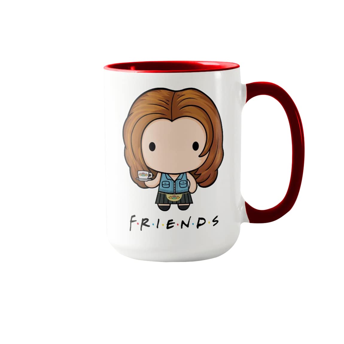 Pyramid International Friends (Rachel Chibi) Red Inner C Mug - 10Oz / 315Ml Ceramic Mug - One Size