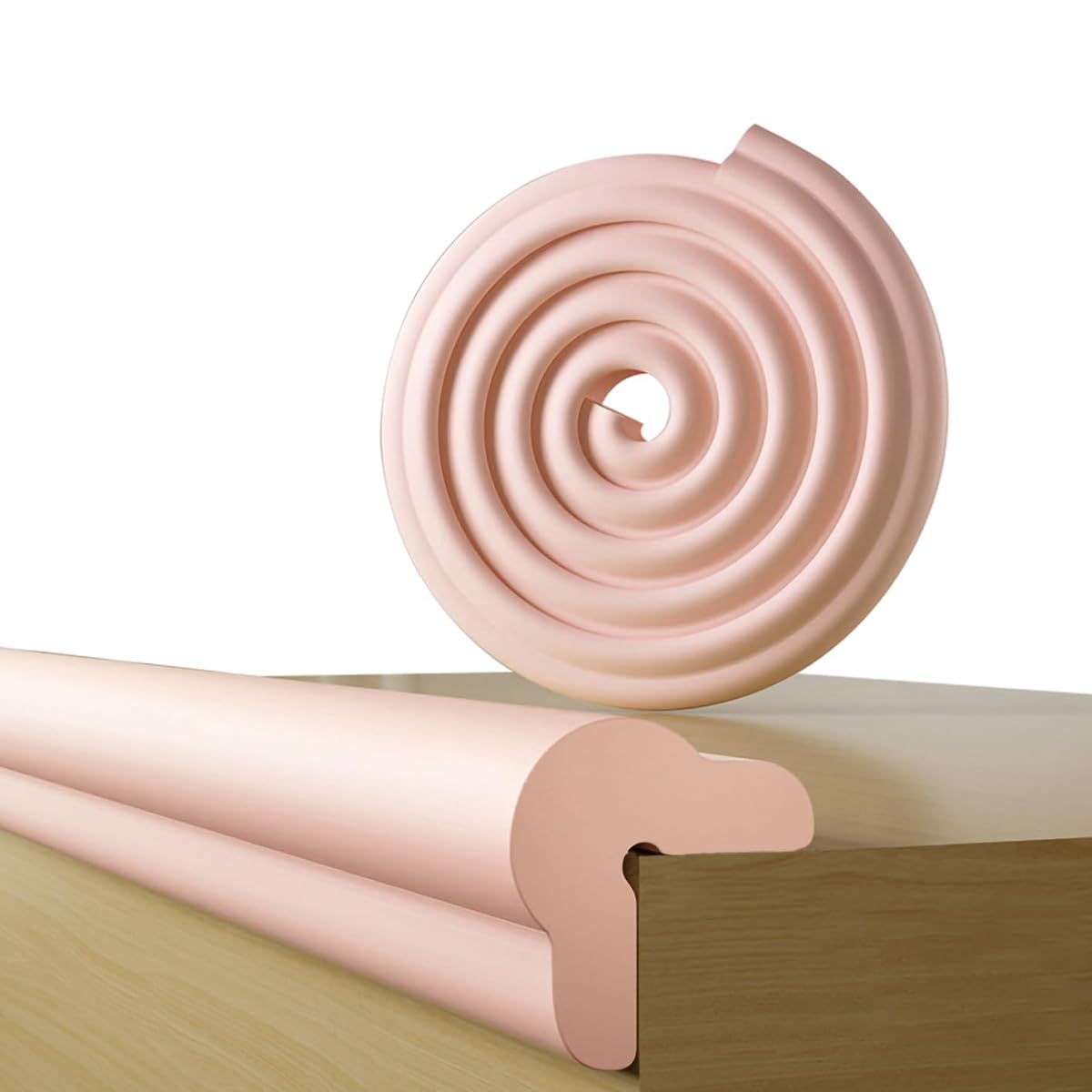 Baby Safety Edge Corner Guards Protector, 2M Foam Edge Protector Strips, Baby Proof Bumpers for Furniture Against Sharp Corners (Pink)
