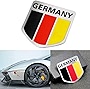 Xotic Tech 1pc Germany Flag Colored Chrome Emblem Badge Sticker for Front Grille Hood Compatible with BMW or Mercedes-Benz (2' x 2' x 0.05')