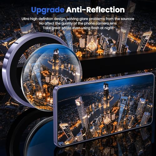 Image of ZARALA Camera Lens Frame Glass Compatible with Samsung Galaxy S26 Ultra Camera Lens Protector - [Keep Original Shooting] Shatterproof 9H Tempered Glass Screen Metal Ring Cover,Anti-Fingerprint,Anti-Scratch,Case Friendly,Titanium purple