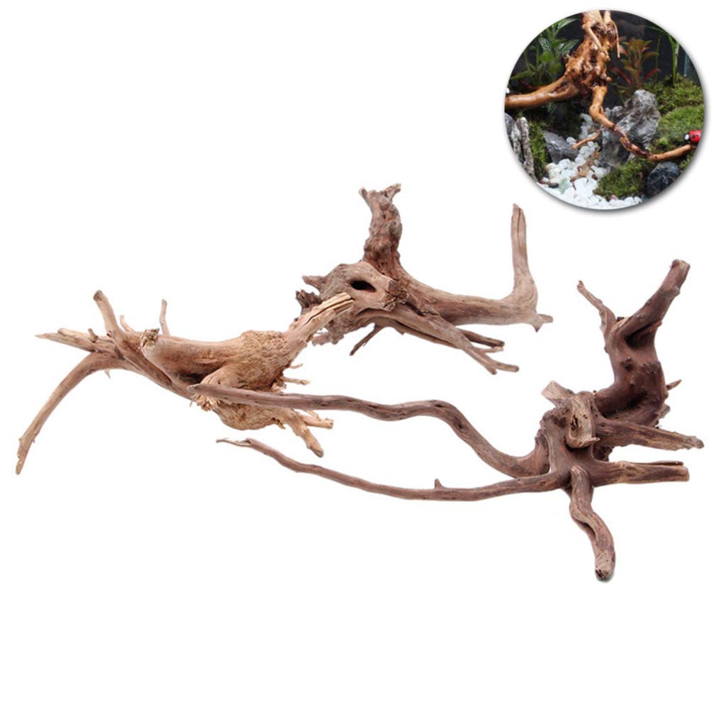 VILLCASE Madera Flotada Natural 4 Piezas Decoraciones Acuario Ramas Ornamentales para Plantas Y Reptiles