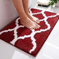 Homaxy Tapis De Bain Antidérapant Marocain 50×60 Cm – Microfibre Ultra Absorbant – Contour WC Gris – Lavable En Machine