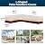 Westblue Outdoor Sectional Cover Patio Furniture Covers Waterproof Rip-Stop Anti-UV 600D Heavy Duty Couch Sofa Cover with 3 Air Vent (Beige & Reddish Brown, L-shaped 90"x120")