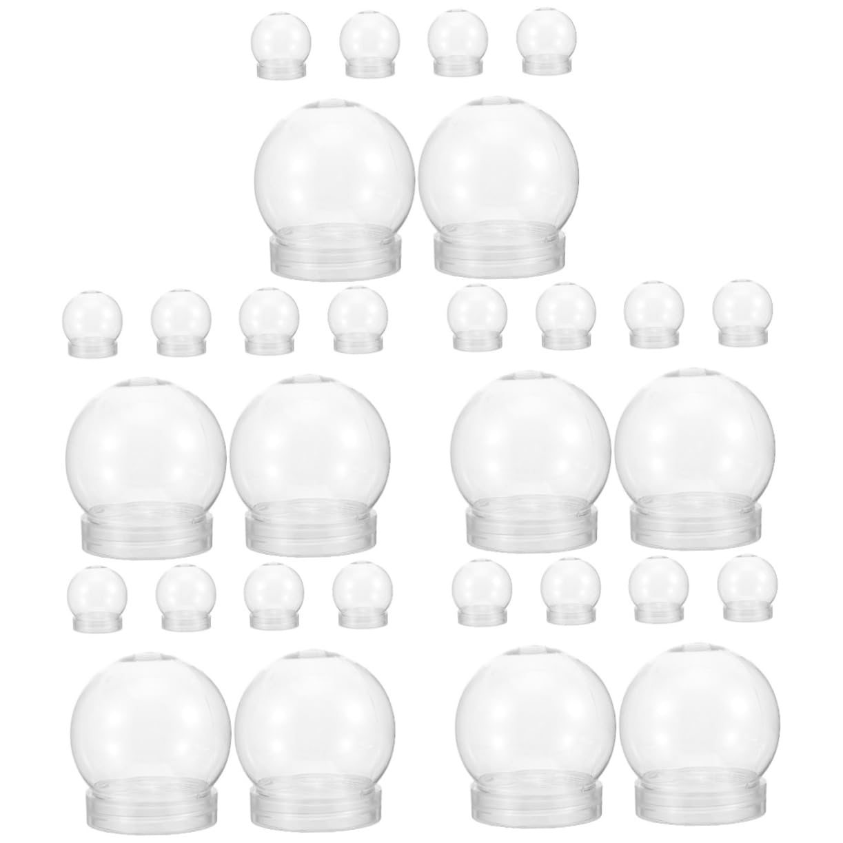 Zerodeko 30 Pz Palloncino in Plastica Trasparente Palla di Neve Natalizia Fai da Te Globo di Neve Fatto in Casa Globo di Neve di Natale Globo di Neve Riempibile L'animale Domestico