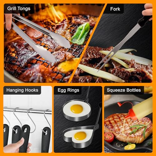 Juego de 29 piezas para parrilla acero inoxidable miniatura 5