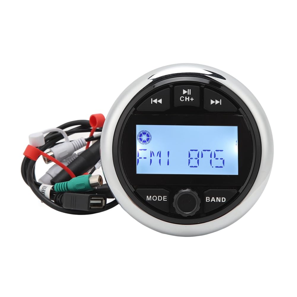 Du 12V Reproductor Mp3 Bluetooth Resistente Al Agua Anti Interferencias Estéreo Digital Radio de Audio FM Am para Barcos Marinos RV