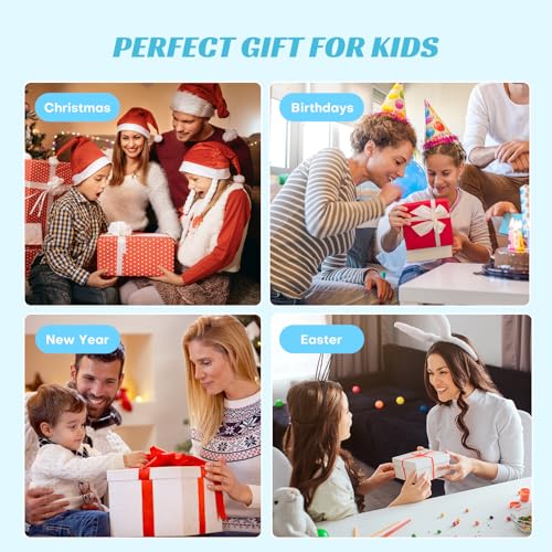 Image of Handheld Games Console for Kids,Built-in 400 Retro Video Games,Portable Video Gaming Player,3.0 Inch IPS Screen and Rechargeable Battery-Blue