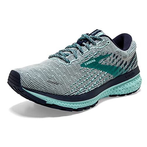Brooks Women's Ghost 13 Running Shoe - Grey/Navy/Parasailing - 5 Medium