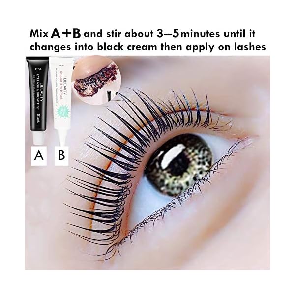 Libeauty-Black-Lash-Tint-Kit-Keratin-Black-Eyelash-Dye-and-Eyebrow-Tint-6-Week-Lash-Tinting-Look-For-Lash-PermLiftLamination-TreatmentBlack-Tint-Kit-Only Black Lash Tint Kit, Keratin Black Eyelash Dye and Eyebrow Tint, 6 Week Voluminous Brow Tint, Tinting Look For Lash Perm/Lift/Lamination Treatment (Black Eyelash Tint Kit Only)
