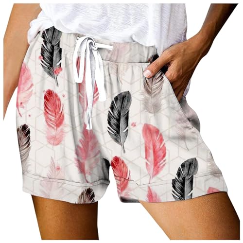 Pantalon Corto Cintura Alta Mujer Pantalon De Cuero Mujer Corto Short para Dama De Vestir Baggy Shorts Mujer Pantalon Corto Mujer Lino Short Licra Deportivo Short con Pantalon Transparente Short con