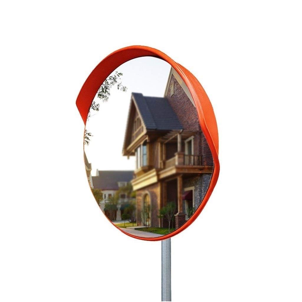 Miroir de sécurité convexe 75cm rouge avec optique grand angle extérieur haute résistance