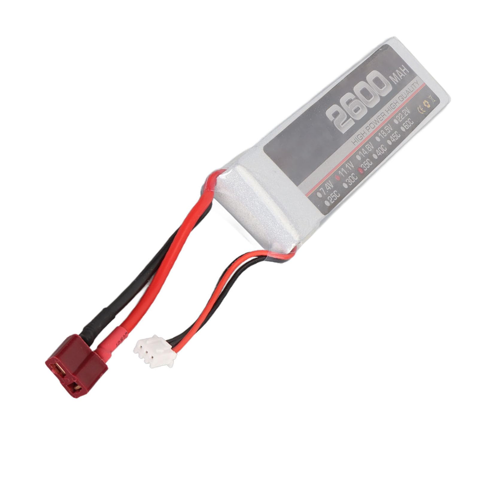 11.1V 35C 2600mAh 3S RC Lipo Batteria, per FPV Racing Drone Quadcopter Elicottero Aereo RC Boat RC Modelli (T Plug)