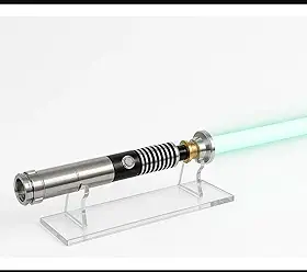 Sabre de Luz para Combate e Duelos Estelares 80 cm, Metal Prata e Preto, 16 Opções de Cores, Lâmina de Policarbonato, Som ao Impacto - Luke Skywalker